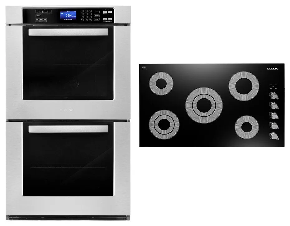 2pc kitchen package with 36 electric cooktop 30 double electric wall oven f536f917