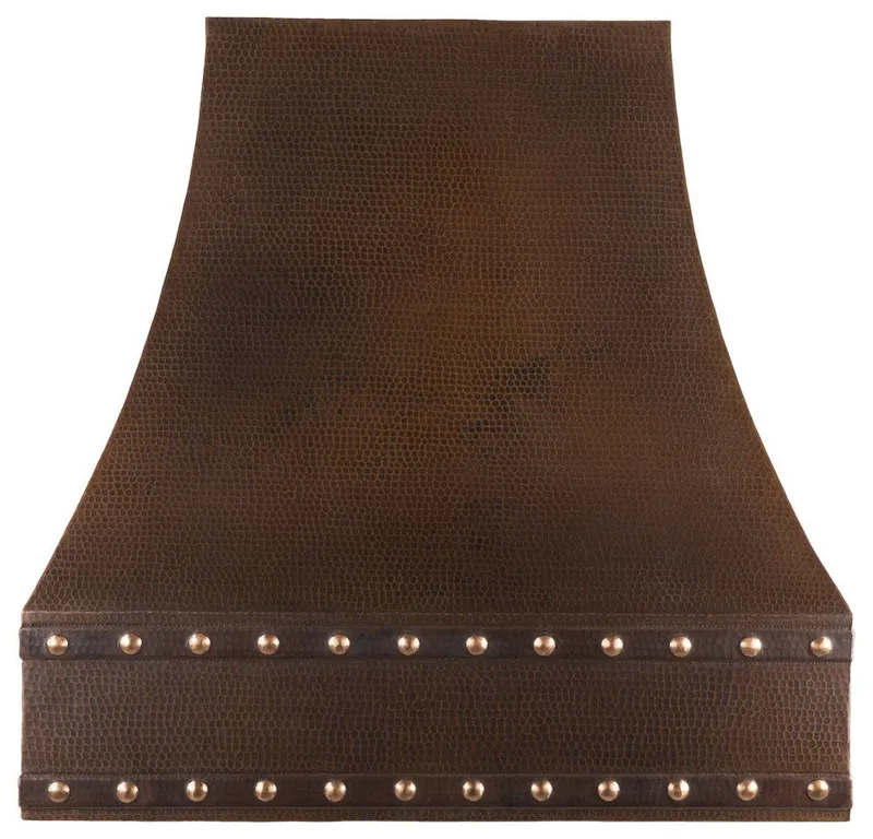 36" 625 CFM Hand Hammered Copper Correa Range Hood