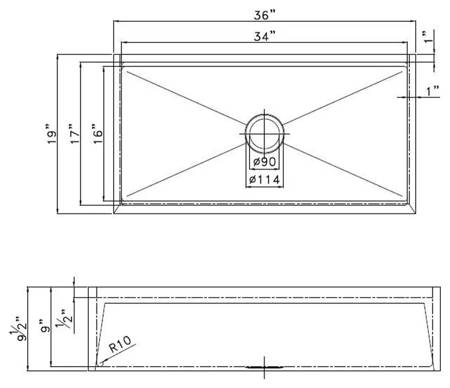 36 in w csa approved rose copper kitchen sink with copper finish and 16 gauge d3421463