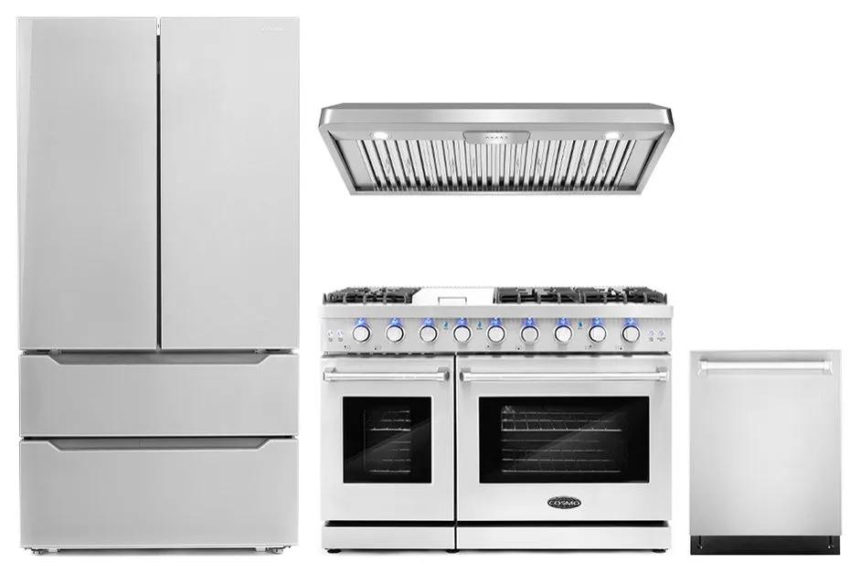 4 piece 48 gas range range hood dishwasher and 48 bottle wine cooler 6eafdb56