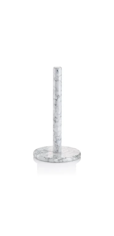 Artland White and Gray Marble 12 Inch Towel Holder