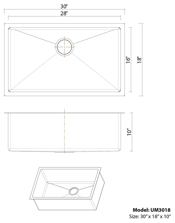 BOANN UM3018 stainless steel sink is an excellent upgrade/addition to any home.