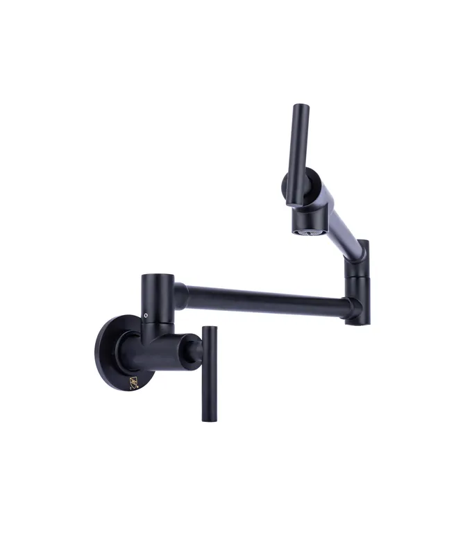 Brienza Contemporary Pot Filler Kitchen Faucet in Matte Black