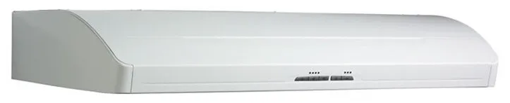 Broan Elite 600 CFM Internal Blower, 30" Wide Range Hood White E66130WW