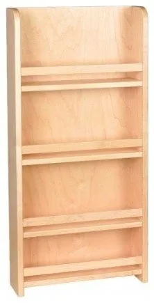 Century Components SRAS12PF Wood Door Mount Kitchen Spice Rack Organizer, 12"
