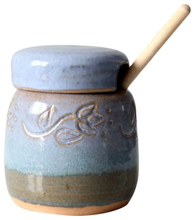 Consigned, Crisman Studio Pottery Honey Jar Circa 1994