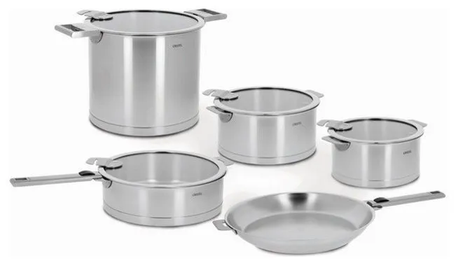 Cristel Strate Removable Handle - 13 Pc. Stainless Steel Cookware Set