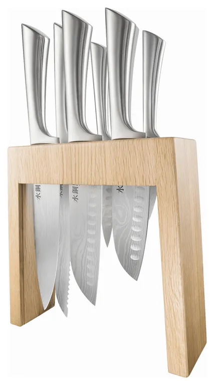 Cuisine::pro® Steel Damashiro Mizu 7-Piece Knife Block Set