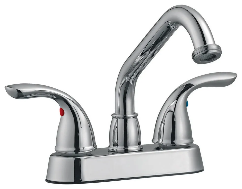 Design House 525139 Ashland 2.4 GPM Deck Mounted Double Handle - Polished