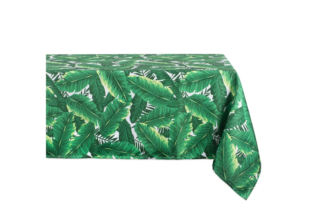 DII Banana Leaf Outdoor Tablecloth 60"x120"