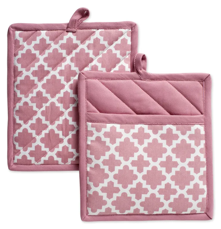 DII Rose Lattice Pot Holder, Set of 2