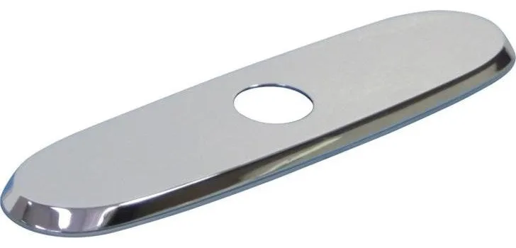 Elkay 10" Zinc 3 Hole Escutcheon Plate, LK132LS in Lustrous Steel