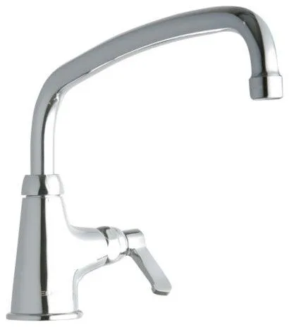 Elkay 12" Arc Tube Spout Single Handle Deck Mount Commercial Faucet, LK535AT12L2