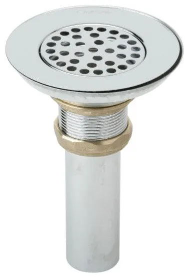Elkay 4 5/8" Stainless Steel Drain Fitting with Grid Strainer, LK372