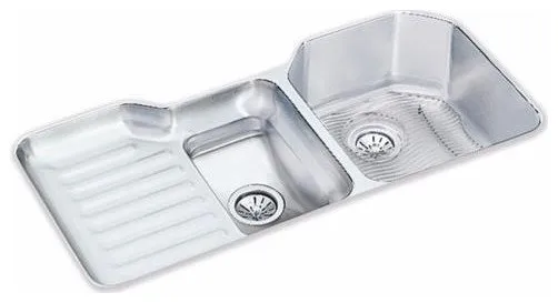 Elkay 41 1/2" Double Bowl Undermount Stainless Steel Kitchen Sink, ELUH4221RDBG