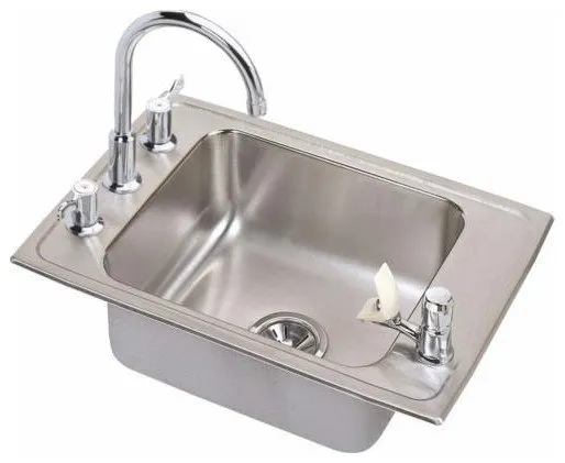 Elkay 5 1/2" Bowl Drop In Stainless Steel Classroom Kitchen Sink, DRKAD222055C