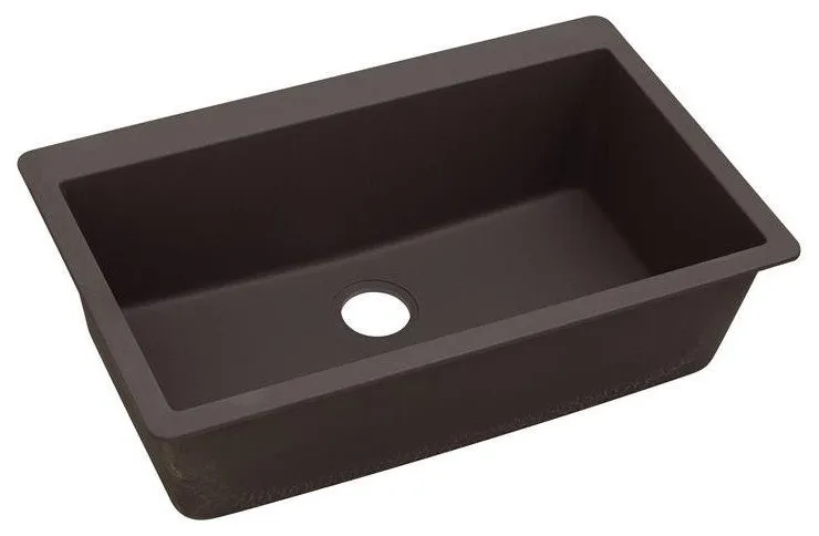 elkay quartz luxe 33 single bowl drop in kitchen sink elxr13322cn0 in chestnut d725b391