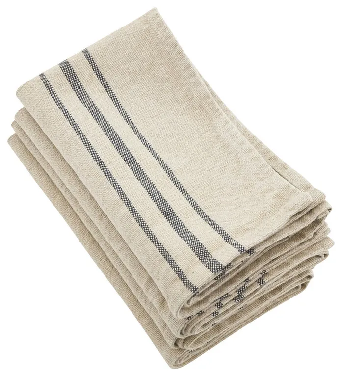 Everyday Linen Stripes Cloth Napkins (20"x20" - Set of 4)