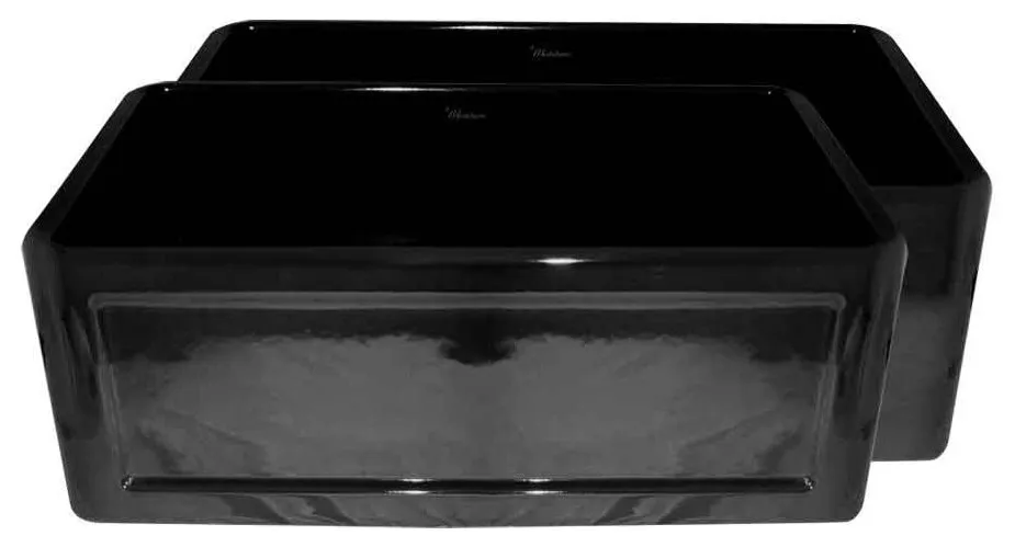 Farmhaus Fireclay Reversible 27" Sink With A Plain Front Apron On One Side