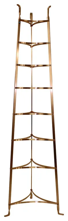 Handcrafted 8-Tier Gourmet Cookware Stand Brushed Copper
