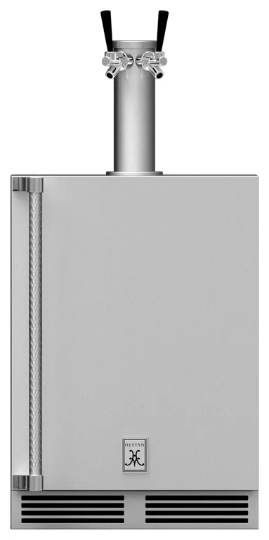 hestan gfdsl242 24 w 5 2 cu ft built in double tap kegerator stainless 7ee43ae4