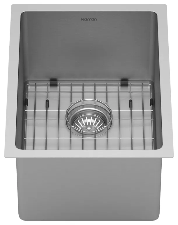 Karran Elite series 16 Gauge Stainless Steel 15" Undermount Bar Sink Kit