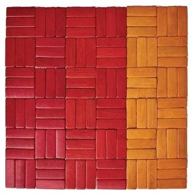 Kim Seybert Set of 4 Jengaa Placemats, Orange