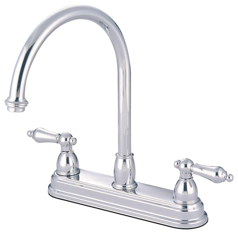Kingston Brass Centerset Kitchen Faucet, Polished Chrome