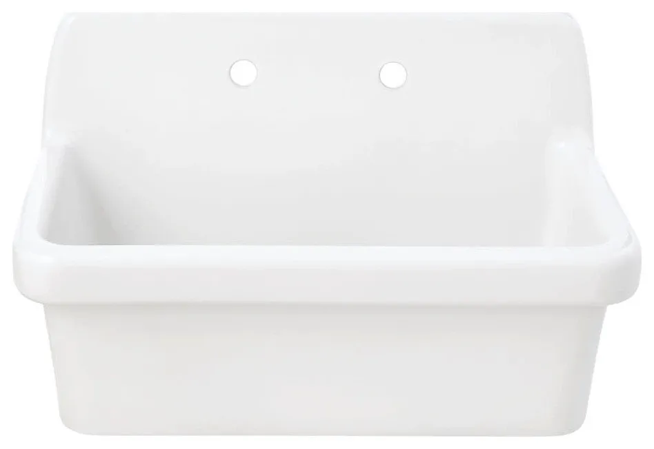 Kingston Brass GPKWS301918 Doriteal 30-1/8" Wall Mounted Single - Glossy White