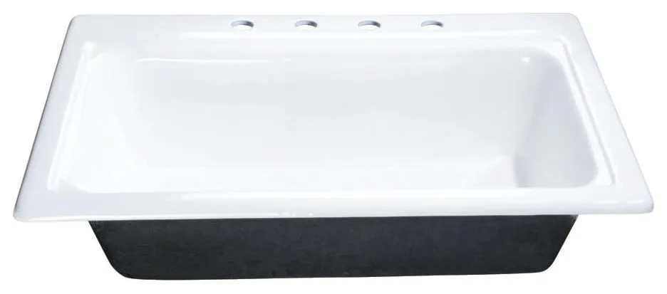 Kingston Brass GT332294 Towne 33" Undermount Single Basin Cast - White