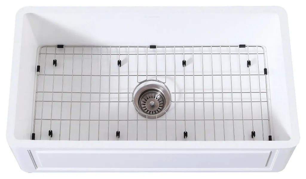 Kingston Brass KGKFA361810LD Arcticstone 36" Farmhouse Single - Matte White /