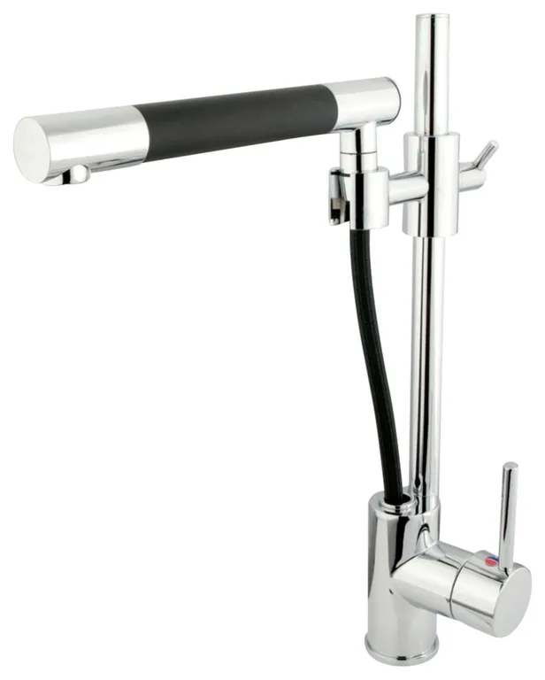 Kingston Brass Single-Handle Pull-Out Kitchen Faucet, Polished Chrome