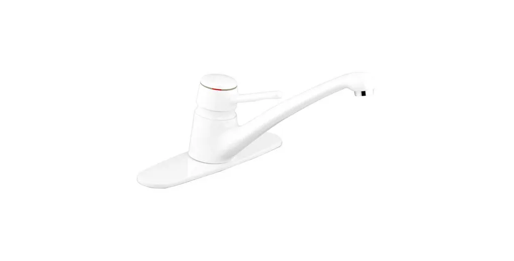 Kitchen Faucet White Coated Brass Centerset 1 Handle Renovators Supply