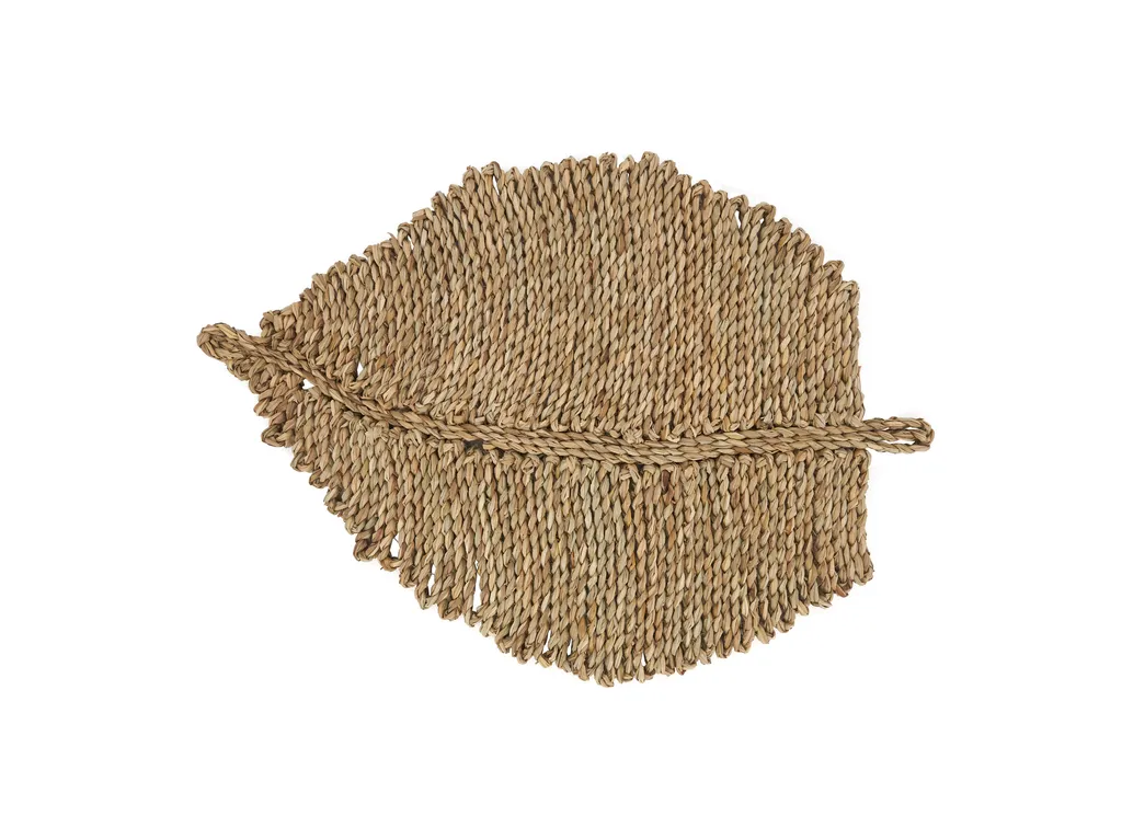 Leaf Design Sea Grass Placemats, Set of 4