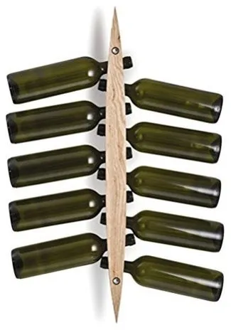 Legnoart Enoteca 10-Bottle Ash Wood Wall Rack, Natural
