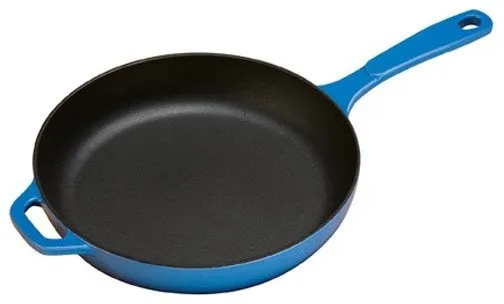 Lodge Cast Iron Caribbean Blue Enamel Skillet, 11 Inch