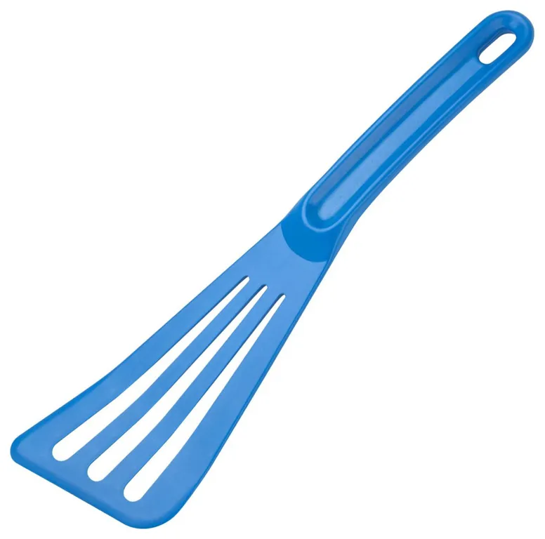 Mercer Hell's Tools Blue Nylon 12 Inch Slotted Spatula