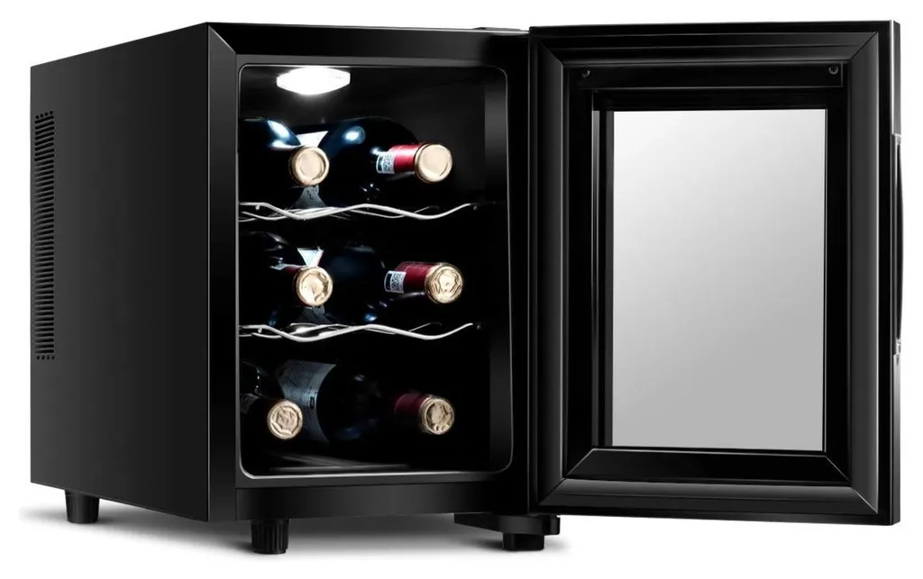 Modern 6-Bottle Freestanding Thermo-electric Wine Cooler