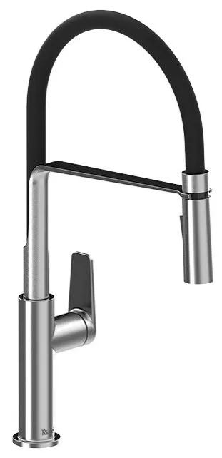 Mythic Kitchen Faucet With Spray, Stainless Steel