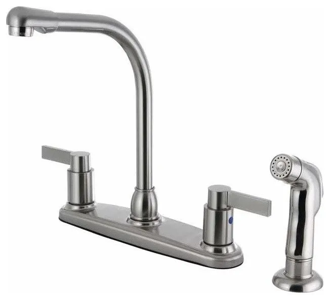 NuvoFusion FB2758NDLSP 8-inch Centerset Kitchen Faucet with Side Sprayer