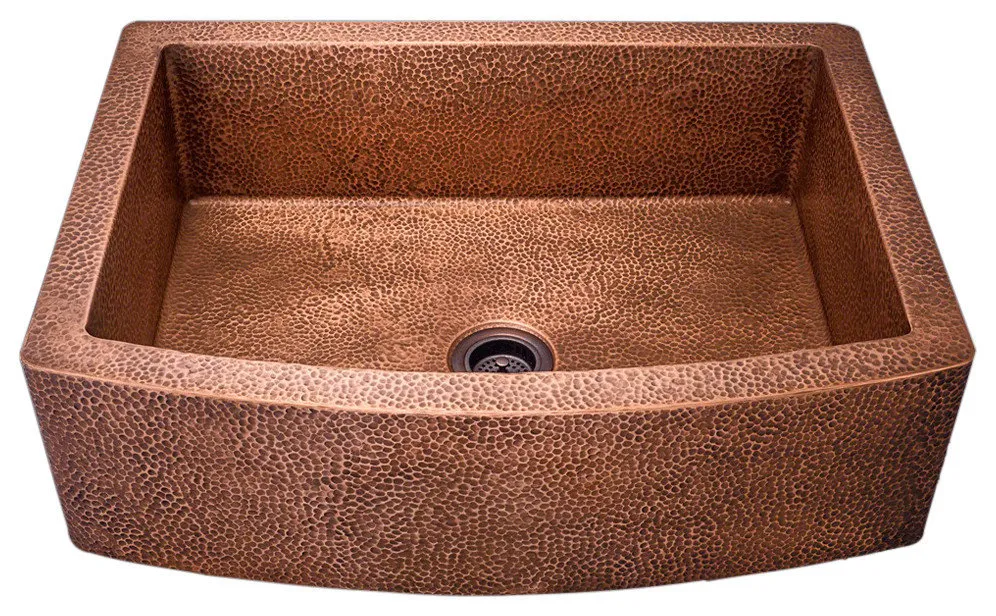 P419 Single Bowl Copper Apron Sink