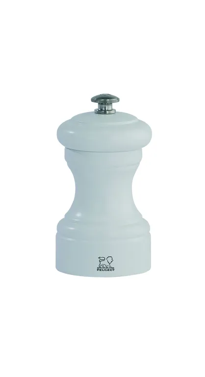 Peugeot Bistro Matte White Wood 4 Inch Salt Mill