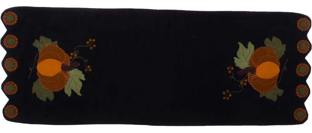 Pick A Pumpkin Table Runner Black