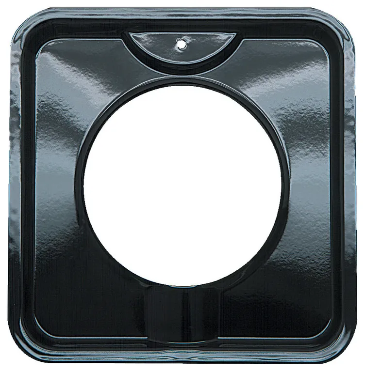 Range Kleen Black Porcelain 7.75 Inch Square Drip Pan