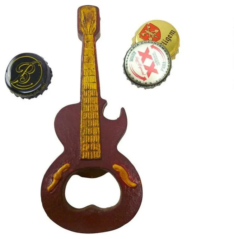 Rock and Roll Guitar Cast Iron Bottle Opener