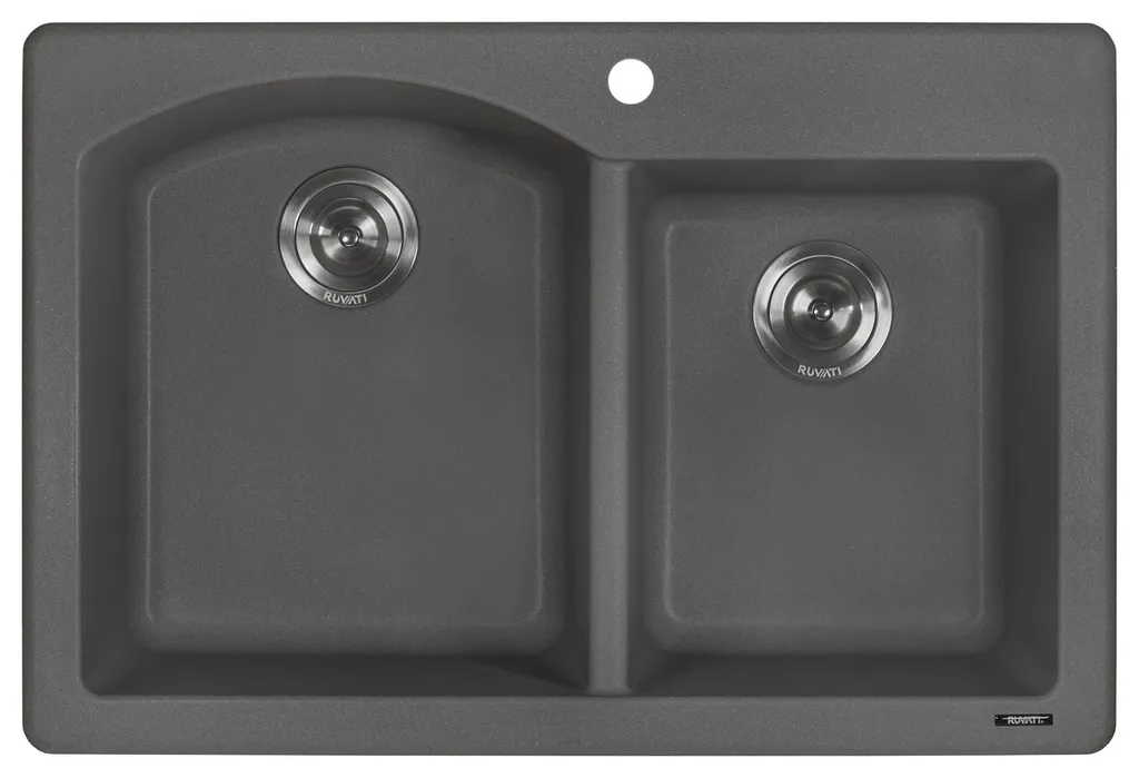 ruvati rvg1344gr 33x22 epigranite granite composite kitchen sink urban gray a2f07753