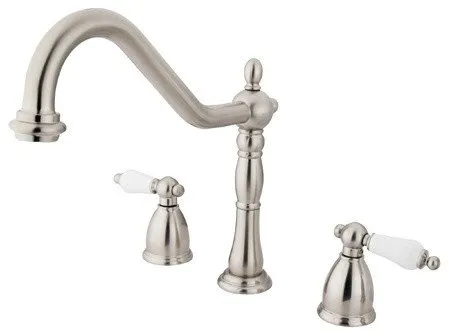 Satin Nickel Heritage 8" Center Kitchen Faucet without Deck KB1798PLLS