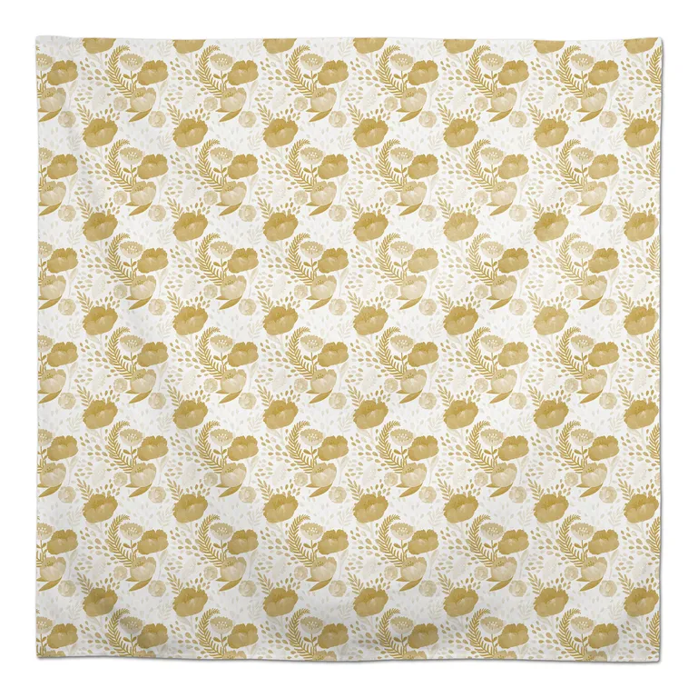 Simple Floral Yellow 2 58x58 Tablecloth