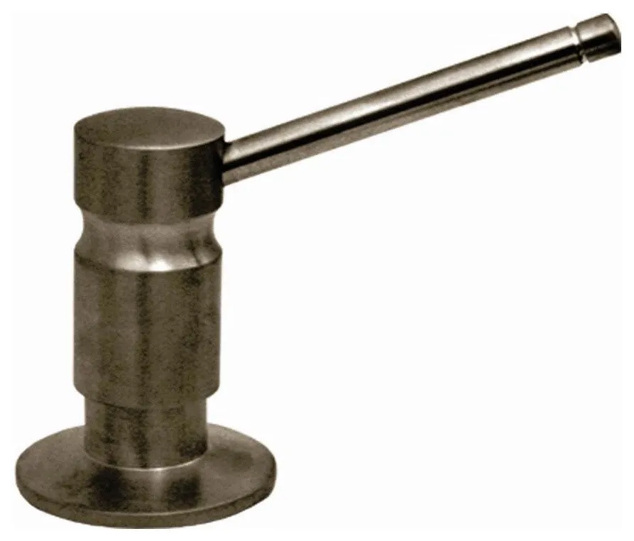 Solid Brass Soap, Lotion Dispenser, Brushed Nickel
