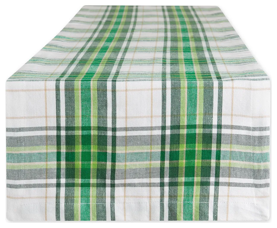 St. Paddy Plaid Table Runner 14x108